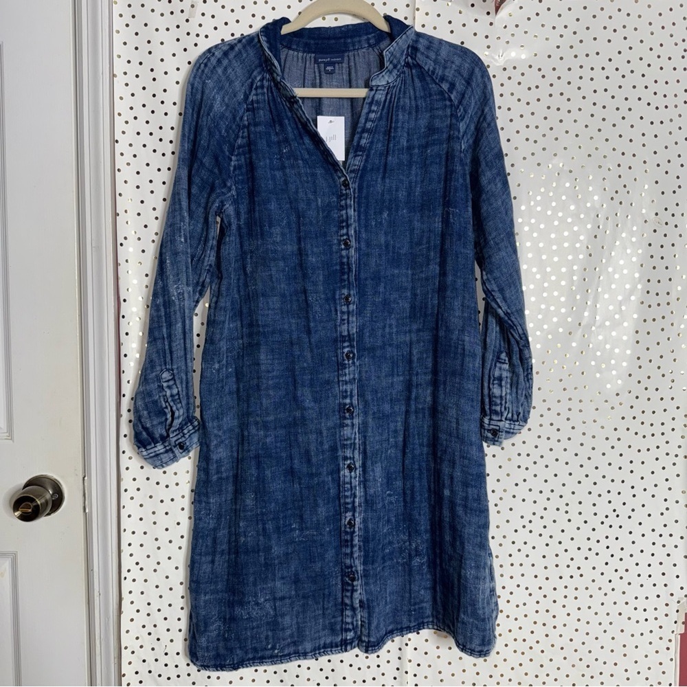 J. Jill Indigo Long Sleeve Dress NWT